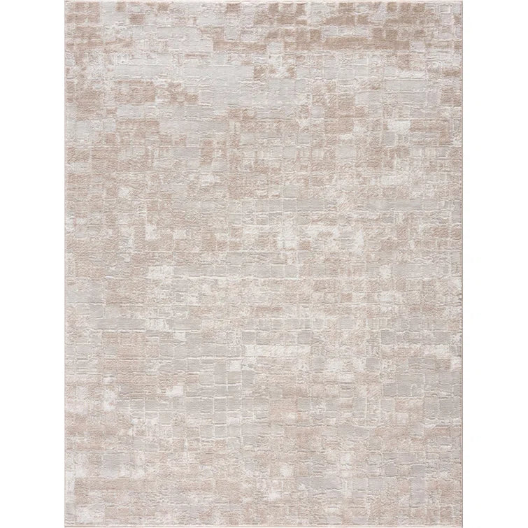 Straten Abstract Design Modern Cream/Beige Area Rug