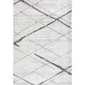 Amii Abstract Stripe Contemporary Ivory/Gray/Charcoal Area Rug