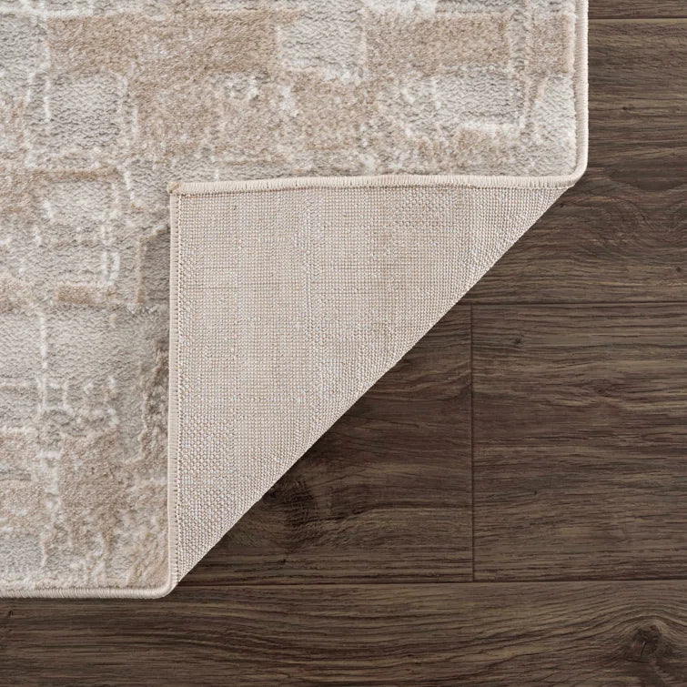 Straten Abstract Design Modern Cream/Beige Area Rug