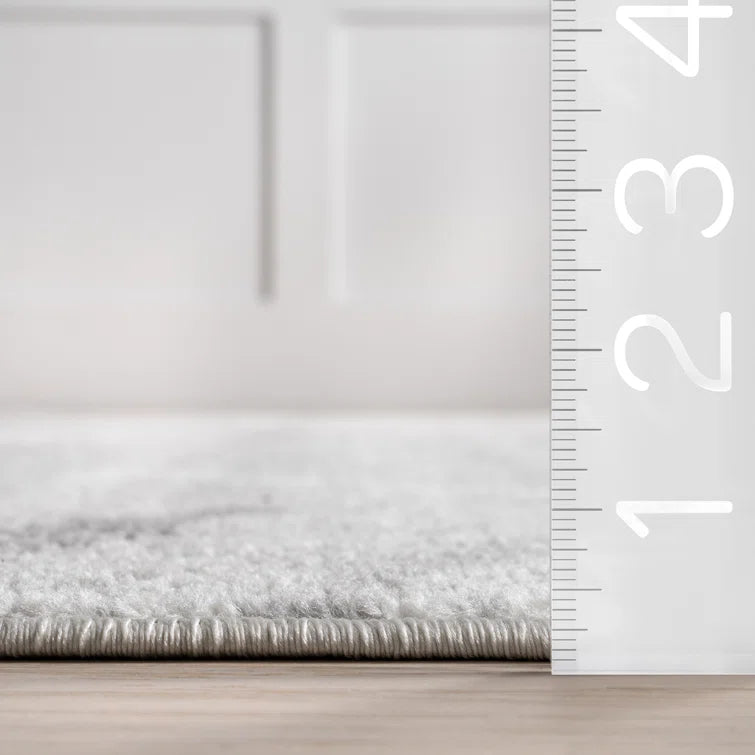 Amii Abstract Stripe Contemporary Ivory/Gray/Charcoal Area Rug