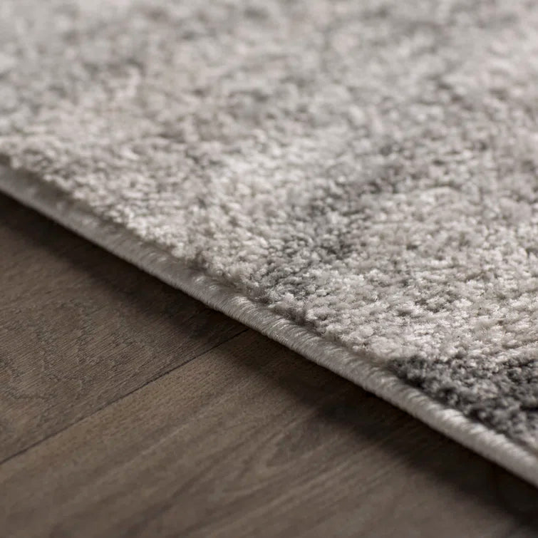 Amii Abstract Stripe Contemporary Ivory/Gray/Charcoal Area Rug